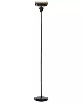 Торшер BELIANI черный и серебристый из дымчатого стекла, железо, высота 175 см, современный элегантный торшер для гостиной, спальни, столовой, прихожей