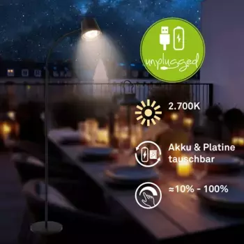 Торшер Briloner, черный