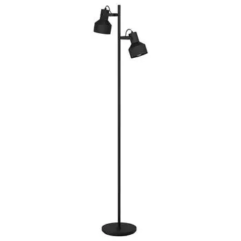 Торшер CASIBARE E27 2X28W стальной черный Д:35см Ш:12см В:160.5см с ножным выключателем EGLO