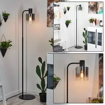 Торшер »Castelfiorentino« из металла/стекла, черный/дымчатый/прозрачный hofstein