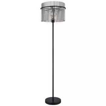 Торшер черный, дымчатое стекло, H 152 см Globo Lighting