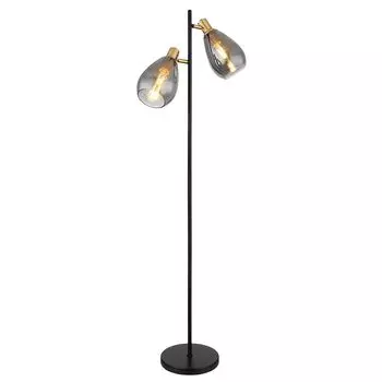 Торшер, черный металл, дымчатое стекло, H 160 см Globo Lighting