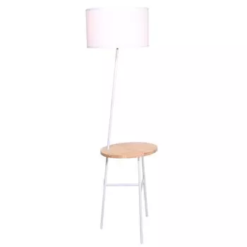 Торшер DKD Home Decor Белый Коричневый Полиэстер Металл Сосна (40 x 65 x 152 см)