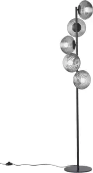 Торшер ECO-LIGHT "Торшер RIPPLE", 5 лампочек, лампочка E27 | Лампы можно менять 32,50 см, Рост: 160,00 см., черный