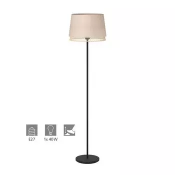 Торшер Eglo TABLEY, 1xE27, макс 40 Вт, песочный цвет, коричневый (43978)