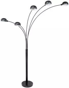 Торшер Globo Lighting черный металл, черный мрамор, ДхШхВ: 1300х1200х2000мм, длина кабеля 1800мм, без 5x E14 40Вт 230В