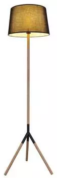 Торшер Globo Lighting металл черный матовый, металл под дерево, черный текстиль, кабель ПВХ черный, ножной переключатель в кабеле, : 480 мм, В: 1600 мм, длина кабеля 1800 мм, без 1x E27 40 Вт 230 В