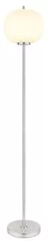 Торшер Globo Lighting металл, матовый никель, опаловое стекло, ножной переключатель в кабеле, : 300 мм, В: 1600 мм, длина кабеля 1800 мм, без 1x E27 60 Вт 230 В., черный
