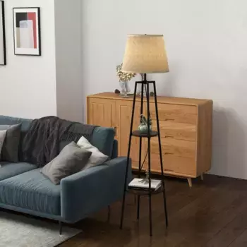 Торшер HOMCOM, черный