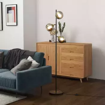 Торшер HOMCOM, черный