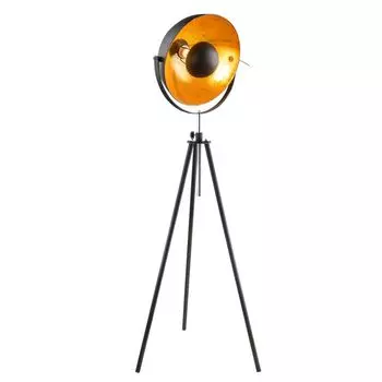 Торшер, индустриальный стиль, металл, черное золото etc-shop