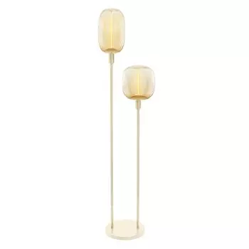 Торшер LEDVANCE DECOR STICK FLOOR, 2 x E27, бежевый, нержавеющая сталь, индивидуальные сценарии освещения, идеально подходит для жилых помещений, ножной переключатель, современный дизайн, цоколь E27, декоративный