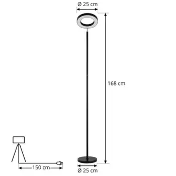 Торшер LINDBY, черный