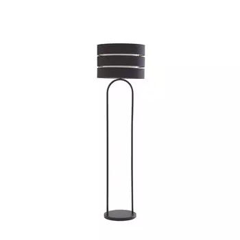 Торшер Lindby "Цомо" черного цвета из текстиля