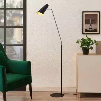 Торшер Lucande 'Wibke' черного цвета из металла