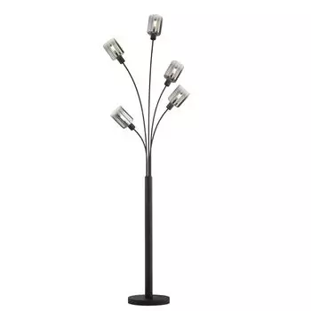 Торшер, металл, черный, 5 лампочек, H 171 см etc-shop