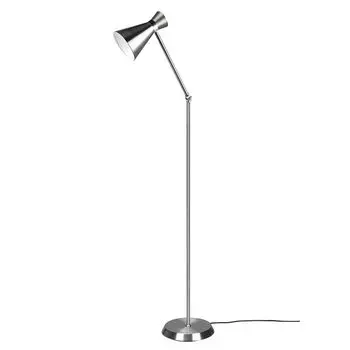 Торшер, металл, матовый никель, регулируемое пятно, В 150 см etc-shop, серебро