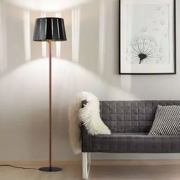 Торшер, металл под дерево, черный, H 160 см Globo Lighting