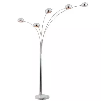 Торшер, мрамор, серебро, 5 лампочек, В 200 см Globo Lighting