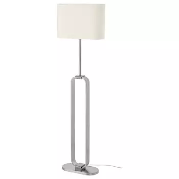 Торшер, никелированный/белый, 150 см, UPPVIND IKEA