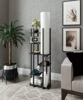 Торшер Opviq полумесяц-FLH2157, черный