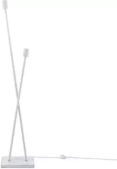 Торшер Paco Home "ИКС", 2 лампочки, лампочка E27 | без лампочки, торшер, светодиодная лампа для гостиной, винтаж, ретро, промышленный дизайн E27 Рост: 127 см, белый