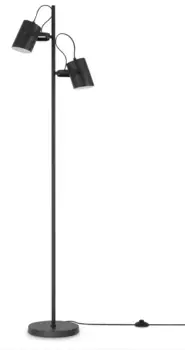 Торшер Paco Home "KARL", 2 лампочки, лампа E27 | без лампочек, с совместимыми диммерами и лампочками Рост: 162,1 см, черный