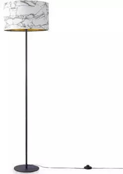 Торшер Paco Home "Kraft 525", 1 лампочка, лампочка E27 | без лампочки, гостиная спальня E27 мрамор дизайн камня серый белый 38 см, Рост: 144 см, черный