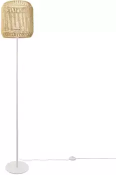 Торшер Paco Home "Педро", 1 лампочка, лампочка E27 | без лампочки, современный светодиодный светильник в стиле бохо, гостиная, спальня, цоколь Е27 28 см, Высота: 150,5 см, цвет natur/wei