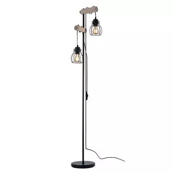 Торшер, регулируемый по высоте, плафоны из черной проволоки, В 150 см etc-shop, черный