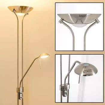 Торшер »Roppa« с регулируемой яркостью из металла матового никеля hofstein