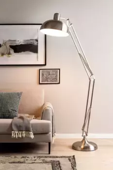 Торшер SalesFever "Jack", 1 лампочка, лампочка E27 | без лампочек, из стали Рост: 173 см, цвет silberfarben