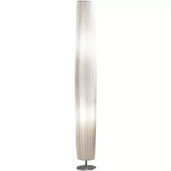 Торшер SalesFever «Оливер», 2 лампочки, лампочка E27 | без лампочки, плиссированный абажур, хромированный металл, цвет wei/edelstahlfarben