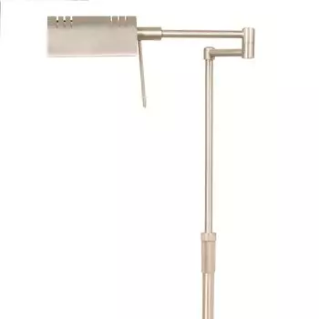 Торшер Steinhauer Karl 1-лампочка матовая сталь 23x52см, серебро