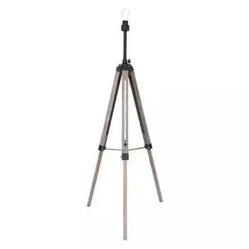 Торшер Steinhauer Triek 1-ламповый матовый черный с серым деревом 70x70см