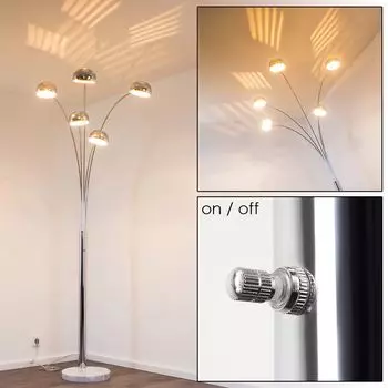 Торшер »Suio« из хромированного металла со световым эффектом hofstein