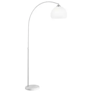 Торшер в форме арки, мраморное основание, регулируется по высоте. Globo Lighting, серебро