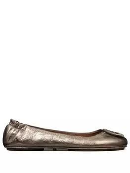 Tory Burch балетки Minnie Travel, коричневый