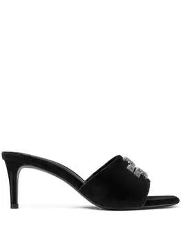 Tory Burch бархатные мюли Eleanor 65, черный