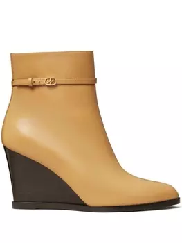 Tory Burch ботинки с пряжкой T 85 мм, коричневый