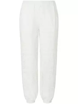 Tory Burch брюки Eyelet, белый