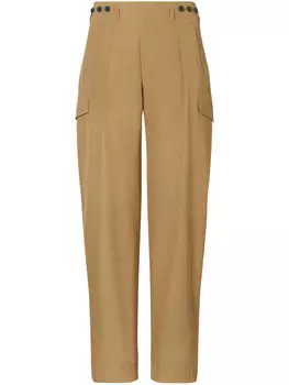 Tory Burch брюки со складками, коричневый