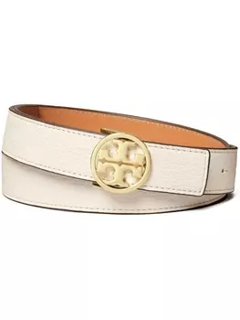 Tory Burch двусторонний ремень с логотипом, белый