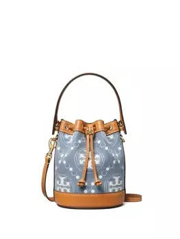 Tory Burch джинсовая мини-сумка T Monogram, синий