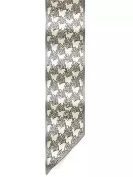 Tory Burch галстук с зебровым принтом, нейтральный цвет