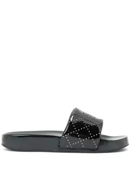 Tory Burch горки для бассейна Double T, черный