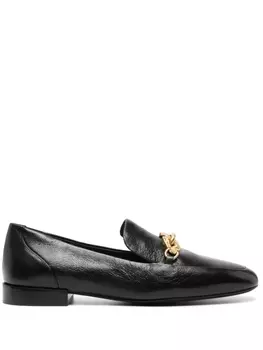 Tory Burch Jessa Horsehead-detail leather loafers, черный