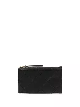 Tory Burch картхолдер Fleming на молнии, черный