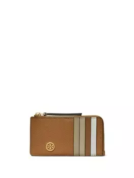 Tory Burch картхолдер Robinson Double-T, коричневый