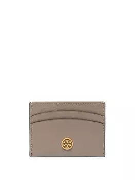 Tory Burch картхолдер Robinson с логотипом, серый